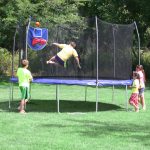 Skywalker Trampoline plus basketball hoop only $249!