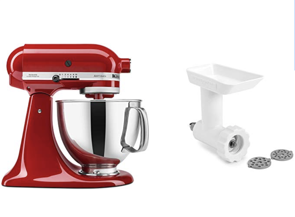 Save 55 on KitchenAid Artisan TiltHead Stand Mixer with Food Grinder